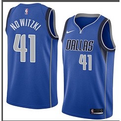 เสื้อกีฬาบาสเก็ตบอล nba jersey dallas mavericks เบอร์ 41 สีฟ้า