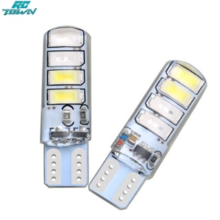 Rctown T10 5630 8smd หลอดไฟ Led ซิลิโคน สองสี กระพริบ ป้ายทะเบียน โคมไฟกว้าง อุปกรณ์เสริม