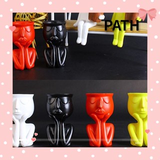 Path กระถางต้นไม้ หัวเรซิ่น รูปปั้นกระบองเพชรน่ารัก 4 สี สไตล์นอร์ดิก เรียบง่าย