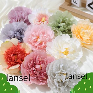 Lansel ดอกโบตั๋นประดิษฐ์ ผ้าไหม 10 ซม. หลากสี สําหรับตกแต่งผนังพื้นหลัง DIY 10 ชิ้น