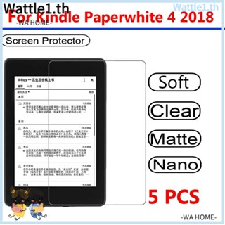 WTTLE ฟิล์มกันรอยหน้าจอ แบบใส 6 นิ้ว สําหรับ Kindle Paperwhite 4 2018 5 ชิ้น