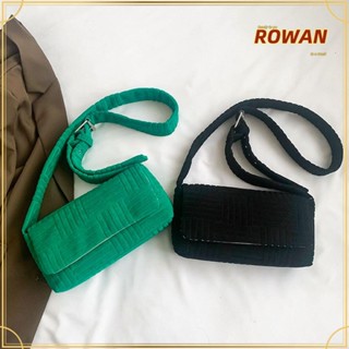 Rowans กระเป๋าสะพายไหล่ลําลอง สีพื้น แฟชั่นสําหรับสตรี