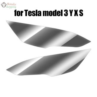 สติกเกอร์ฟิล์มใส TPU ป้องกันไฟหน้ารถยนต์ สําหรับ Tesla Model 3 Y X S