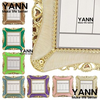 YANN1 แผ่นสติกเกอร์เรซิ่น สีทอง สําหรับติดตกแต่งผนังบ้าน