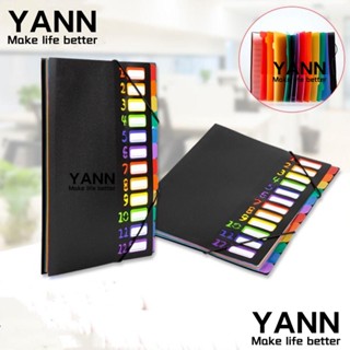 Yann1 แฟ้มโฟลเดอร์พลาสติก ขนาด A4 สีรุ้ง สําหรับใส่เอกสาร สํานักงาน