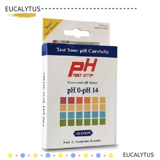 Eutus แถบกระดาษทดสอบค่า pH ความแม่นยําสูง 100ct 0-14 HH สําหรับตู้ปลา สระว่ายน้ํา สปา น้ําประปา