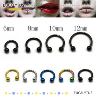 EUTUS จิวจมูก จมูก เกจสเตนเลส 16 เจาะหู เครื่องประดับแฟชั่น