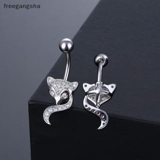 [FREG] เครื่องประดับแฟชั่น รูปสุนัขจิ้งจอกฝังเพชร ฝังเพทาย สุดเซ็กซี่ สําหรับผู้หญิง และผู้ชาย FDH