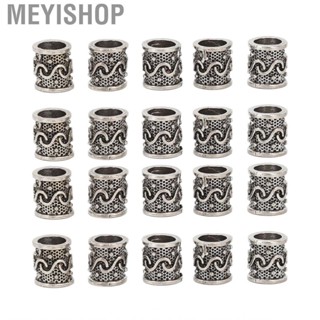 Meyishop Beard Bead Pendant Hair Tube for Bracelet Wedding Party