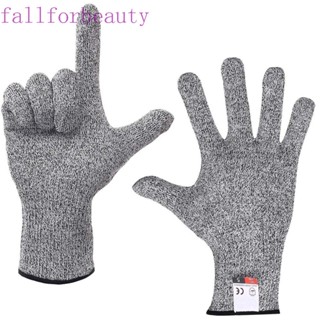 Fallforbeauty ถุงมือตัด HPPE ป้องกันรอยขีดข่วน กันการสึกหรอ ระดับ 5 สําหรับห้องครัว 1 คู่