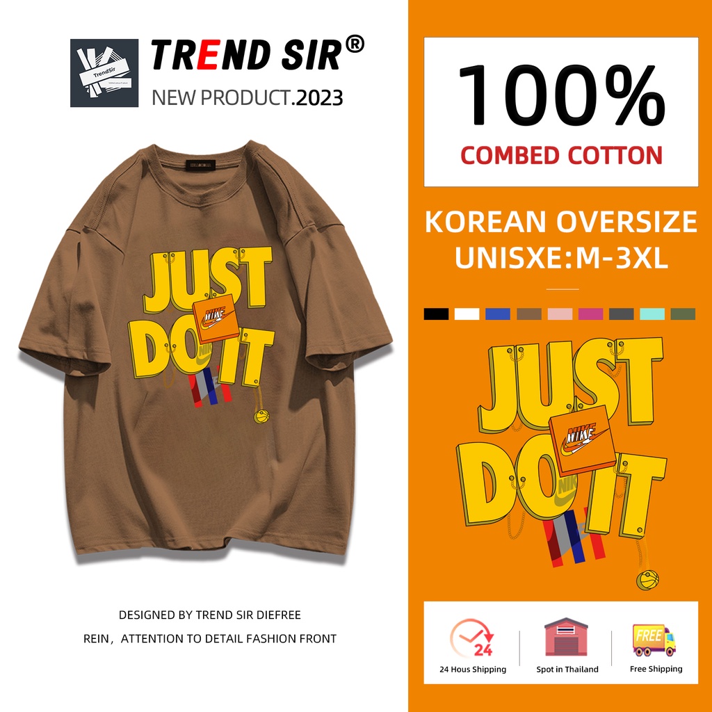 Trendsir มาแล้ว สินค้าใหม่ เสื้อยืดเกาหลี ผ้านุ่ม ไซส์ใหญ่ สินค้าคุณภาพดี ออกแบบตามแฟชั่น มีให้เลือก 7 สี M-3Xl