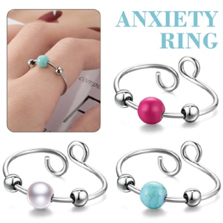New Stainless Steel Swivel Anti-Anxiety Ladies Ring Simple Decompression Ring