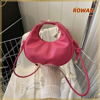 Rowans กระเป๋าสะพายไหล่ลําลอง หนัง PU สีพื้น สไตล์มินิมอล สําหรับสตรี