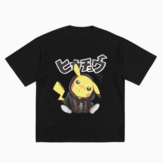 เสื้อpikachu Cotton T-shirt แขนสั้นปิกาจูน่ารัก Pokemon เสื้อยืดปิกาจู ชาย เสื้อยืดคอกลม อะนิเมะ ผ้าคอตตอน [S-5XL]