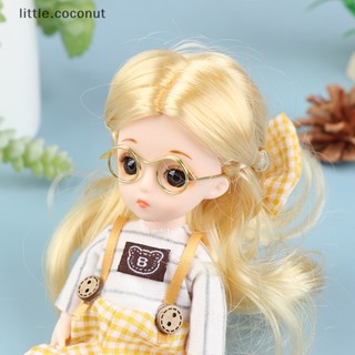 [little.coconut] แว่นตาแฟชั่น ไร้เลนส์ กรอบกลม สไตล์เรโทร สําหรับตุ๊กตาบูติก 9 25 30 ซม. 5 10 ชิ้น