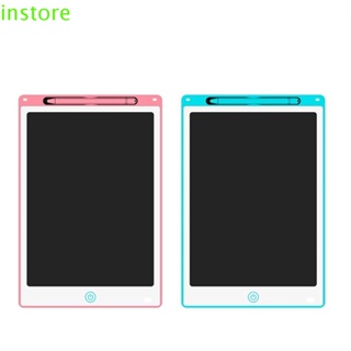 Instore บอร์ดเมโม่ LCD พร้อมปุ่มกดแบตเตอรี่ สีสันสดใส ของเล่นเสริมการเรียนรู้เด็ก