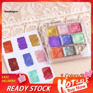 Han สีน้ํา กลิตเตอร์ 9 ช่อง ความอิ่มตัวสูง สําหรับผู้หญิง