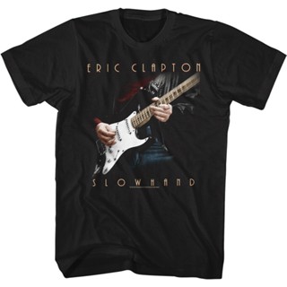 เสื้อยืดผ้าฝ้าย พิมพ์ลายอัลบั้มร็อคบลูส์ Eric Clapton Slowhand สําหรับผู้ชาย S-5XL