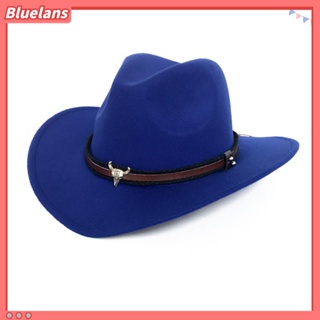 Bluelans Jazz Fedora ปีกกว้าง ป้องกันแดด สไตล์คาวบอย สําหรับเพื่อน