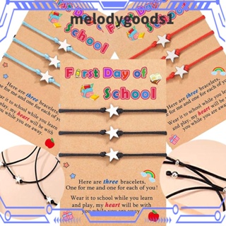 Melodygoods1 สร้อยข้อมือเชือกทอ นําโชค แฮนด์เมด สีดํา เครื่องประดับ สําหรับผู้หญิง และผู้ชาย