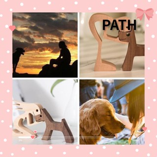 Path ฟิกเกอร์ไม้ รูปสุนัข สําหรับตกแต่งบ้าน