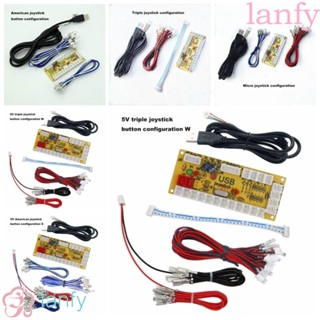 Lanfy บอร์ดหน่วงเวลา พร้อมปุ่มกดสายเคเบิล USB อุปกรณ์เสริม สําหรับจอยสติ๊ก DIY 1 ชุด