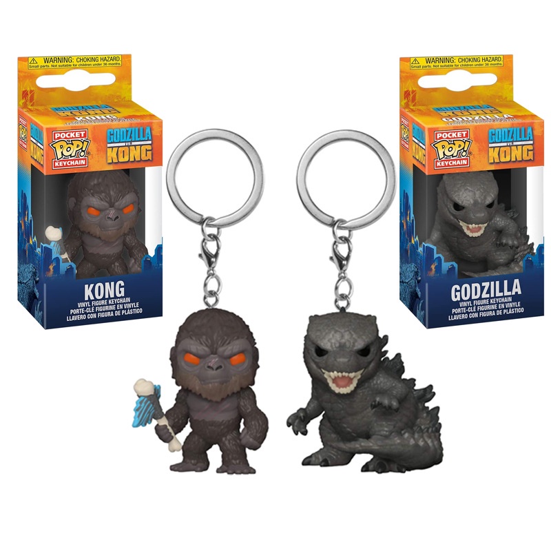 พวงกุญแจ จี้ตุ๊กตาฟิกเกอร์ Funko POP Godzilla Vs Kong Kong Godzilla