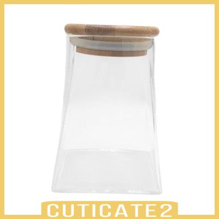 [Cuticate2] โหลแก้วใส่เครื่องเทศ น้ําตาล เมล็ดกาแฟ กันรั่วซึม พร้อมฝาปิด