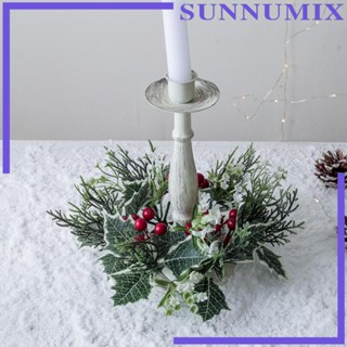 [Sunnimix] พวงหรีดเทียน 20 ซม. สําหรับคริสต์มาส