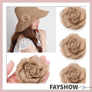 Fay 2/6 ชิ้น 9 ซม. แฮนด์เมด ดอกไม้ บ้าน ชนบท อุปกรณ์งานเลี้ยง ปอ กระสอบ