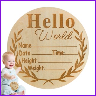 ป้ายชื่อ พร็อพถ่ายรูปเด็กแรกเกิด สําหรับต้อนรับ Hello World Baby