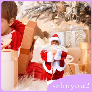 [szlinyou2] ตุ๊กตาซานตาคลอสไฟฟ้า ร้องเพลง และเต้นรํา คริสต์มาส ของเล่น ของขวัญคริสต์มาส สําหรับเด็ก