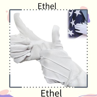 Ethel1 ถุงมือโพลีเอสเตอร์ แบบเป็นทางการ สําหรับใส่ทํางานตํารวจ 1 คู่ 10 คู่