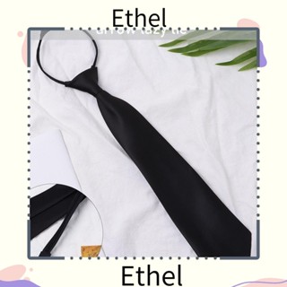 Ethel1 เนคไท แบบคลิปหนีบ สีดํา