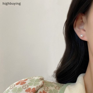 [highbuying] 3 คู่ เรียบง่าย สีเงิน / ทอง สีขาว ต่างหูสตั๊ด สําหรับผู้หญิง เด็กผู้หญิง เรขาคณิต ลูกปัดขนาดเล็ก ต่างหู เครื่องประดับ ใหม่ พร้อมส่ง