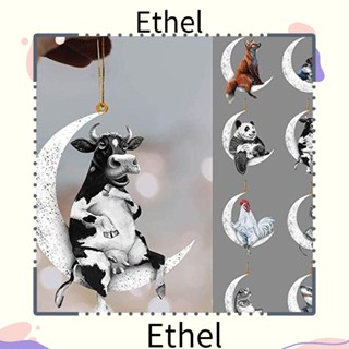 Ethel1 จี้อะคริลิค รูปต้นคริสต์มาส สําหรับแขวนตกแต่งกระจกรถยนต์