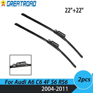 ใบปัดน้ําฝนกระจกหน้ารถยนต์ 22 นิ้ว และ 22 นิ้ว สําหรับ Audi A6 C6 4F S6 RS6 2004-2011 2005 2006 2007 2008 2009