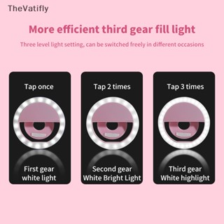 [TheVatifly] แหวนไฟเซลฟี่ LED ชาร์จ USB สําหรับโทรศัพท์มือถือ