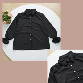 Jkfashion - RFS NADLYEN เสื้อเชิ้ต คอปก RIRI Shakila