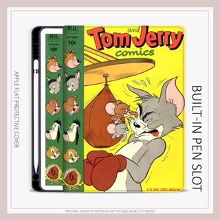 Tom Jerry เคสไอแพด air 3 4 5 10.2 gen7 8 9 เคส iPad mini 1 2 3 4 5 6 gen10 case pen slot เคสไอแพด นอน pro11 2022 2021