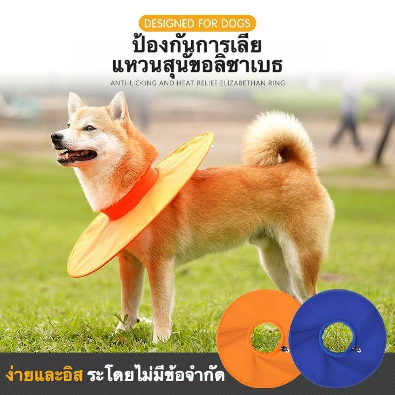 อุปกรณ์สําหรับสัตว์เลี้ยงสําหรับสุนัข Elizabeth Collar แมวสุนัขกันน้ํา Anti-Bite Anti-Lick Collar สุนัขกรูมมิ่งหมวกปลอกคอปลอกคอป้องกัน FZ-HL
