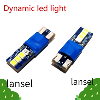 Lansel โคมไฟไดนามิก Led COB หรี่แสงได้ สีฟ้า เป็นสีขาว สําหรับติดรถยนต์