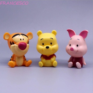 Francesco ตุ๊กตาฟิกเกอร์ Winnie The Pooh ของขวัญคริสต์มาส สําหรับตกแต่งเค้ก