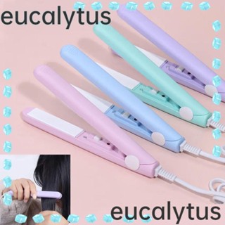 Eucalytus1 เครื่องหนีบผมไฟฟ้าเซรามิค ปลั๊ก EU แบบพกพา 2 in 1 สําหรับจัดแต่งทรงผม