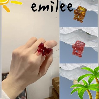 Emilee แหวนแฟชั่น ประดับโบว์ DIY สําหรับผู้หญิง