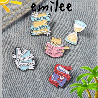 EMILEE เข็มกลัด รูปหนังสือ เครื่องประดับ สําหรับปกเสื้อ