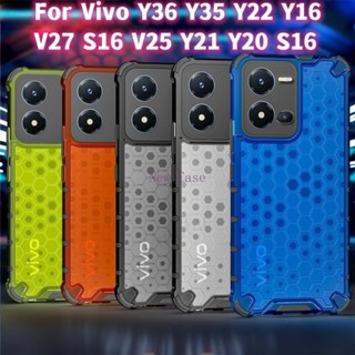 เคสโทรศัพท์มือถืออะคริลิค TPU ใส แบบนิ่ม กันกระแทก ป้องกันกล้อง สําหรับ Vivo Y36 Y35 Y22 Y16 V27 S16 V25 Y21 Y20 S16
