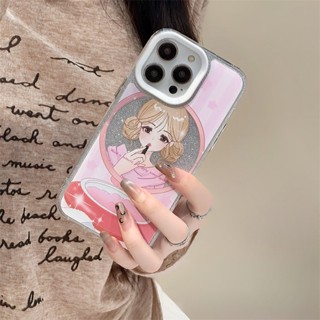 [พร้อมส่ง] เคสป้องกันโทรศัพท์มือถืออะคริลิค ลายการ์ตูน มีสายคล้อง สําหรับ Apple iPhone 15 14 13 12 11 PROMAX XS XR XSMAX SE2020 6 7 8PLUS MINI