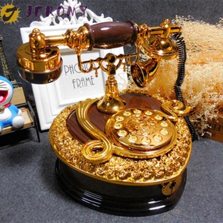 Jeromy กล่องดนตรีโทรศัพท์ ABS ขนาดเล็ก สไตล์คลาสสิก หรูหรา ส…