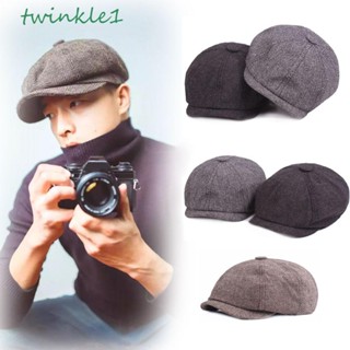 Twinkle1 หมวกเบเกอร์บอย ไม่ซ้ําใคร จิตรกรก้างปลา หมวกผู้ชาย ที่บังแดด